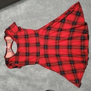 NO Boundaries size Juniors M 7-9 Red and Black Plaid Dress